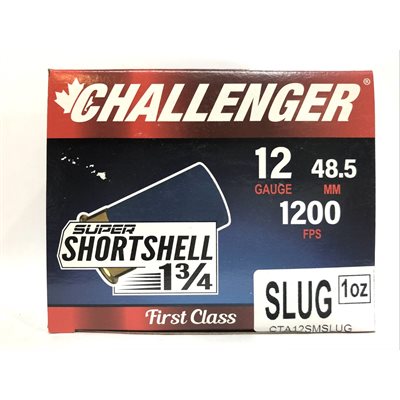 CHALLENGER 12GA 1200FPS SLUG SHORTSHELL 1 3 / 4 1OZ