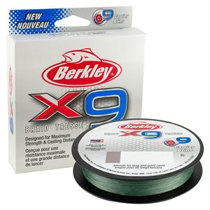 BERKLEY X9 BRAID TRESSE COLOR GREEN