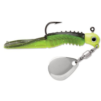 VMC SPIN JIG WINGDING 1 / 16OZ #2 CHARTREUSE GLOW