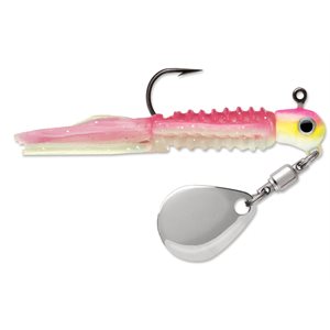 VMC SPIN JIG WINGDING 1 / 8OZ #2 PINK CHARTREUSE GLOW